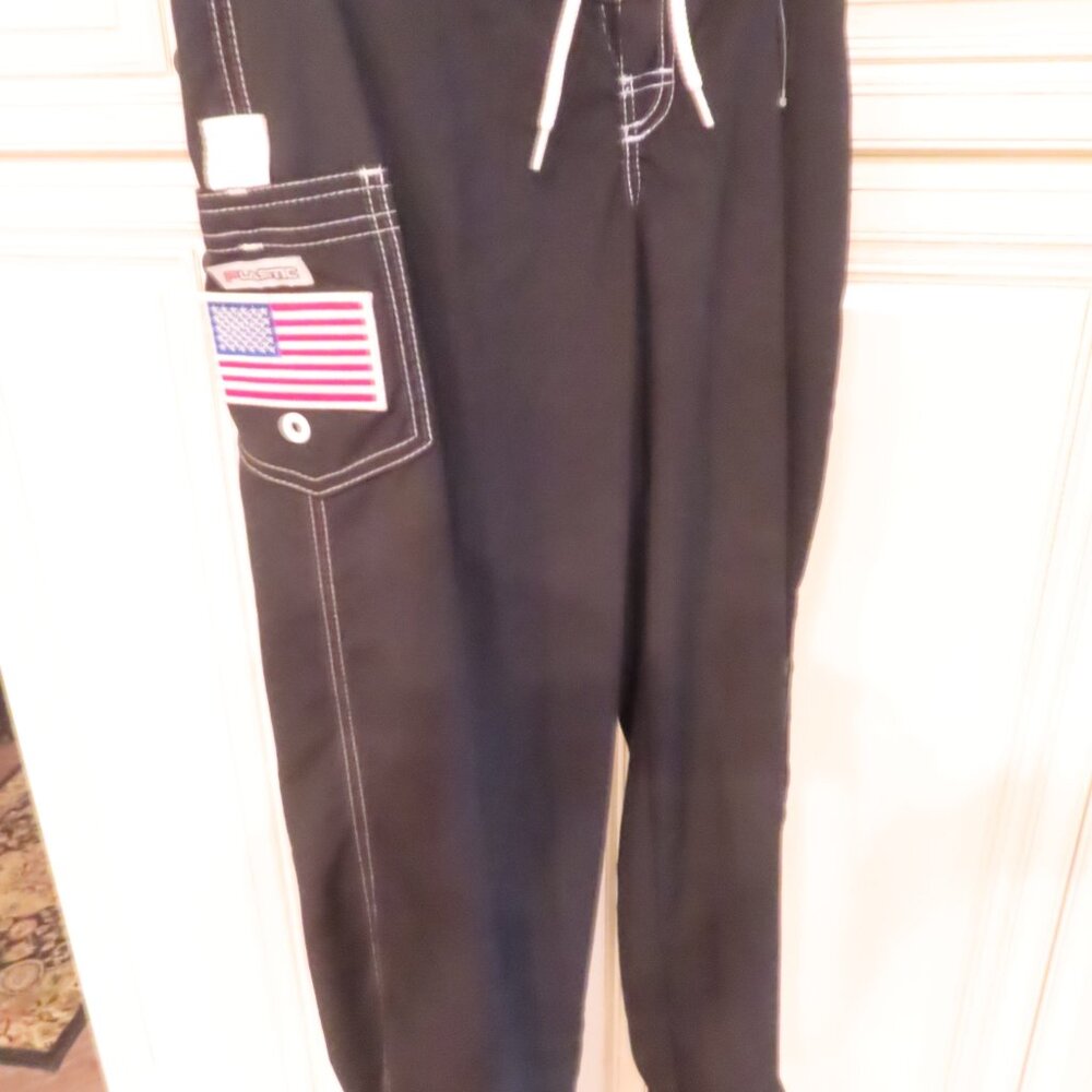 NEW Plastic Co. UNISEX Active Street wear Polyester Jog Pegged Leg Pants 32"x31"